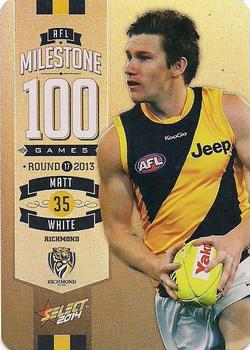 2014 Select AFL Champions - Milestone Game Foils #MG64 Matt White Front